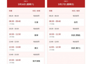 115國中會考｜日期考程、看考場時間！考試細節、考場禁忌、違規扣分、成績公布時間…考生13件事必知